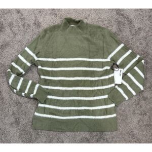 Bailey 44 Sweater Sz Small Mock‎ Neck Soft Pullover Stripped NWT Fuzzy Knit